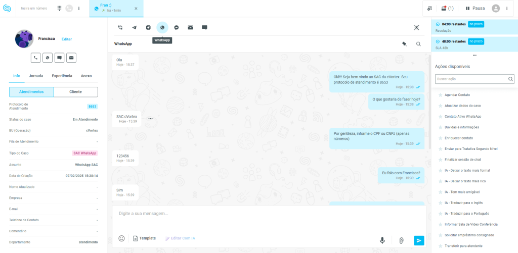 Demonstração Online cVortex